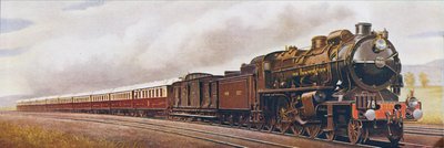 Super Pacific der Nordbahn von Frankreich, Illustration aus Das Wunderbuch der Eisenbahnen, vierzehnte Ausgabe, herausgegeben von Harry Golding, 1929 von English School